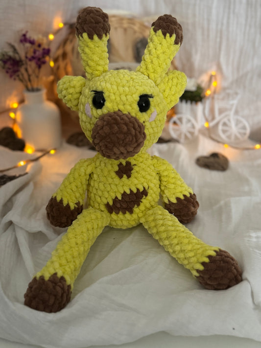 Giraffe mit Glitzergarn ✨