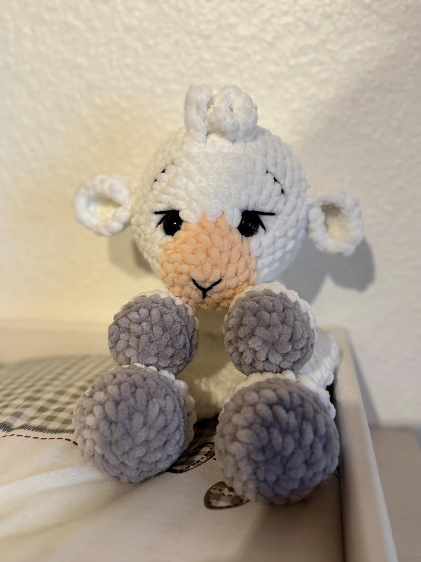 Häkelanleitung Schnuffeltuch Lamm