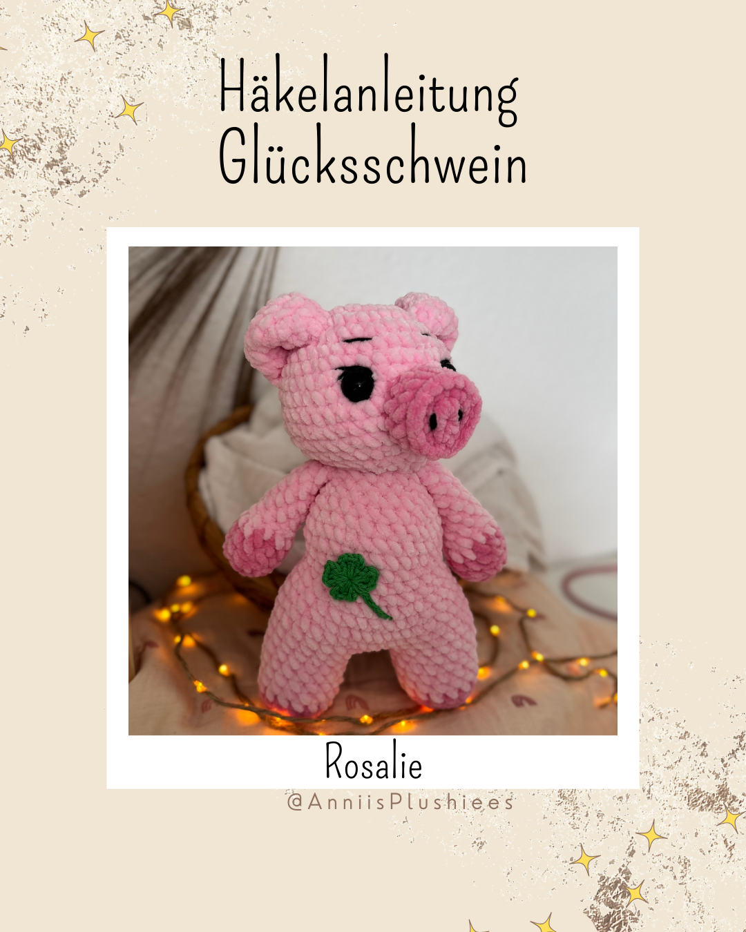 Häkelanleitung Glücksschweinchen